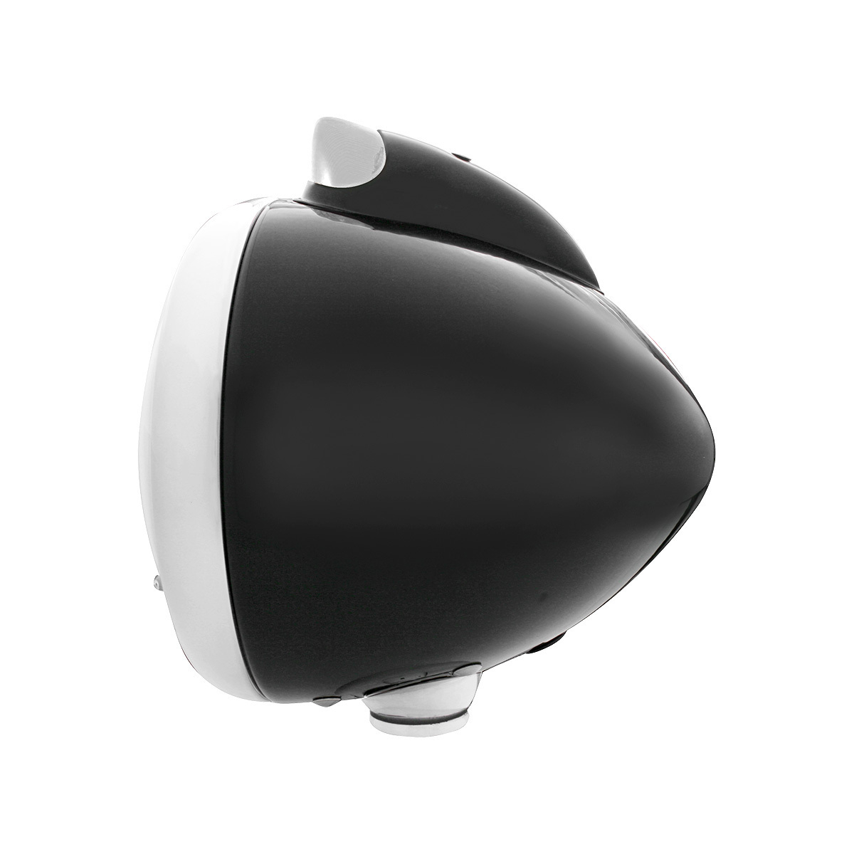 Black Guide 682-C Headlight H4 With White LED & Original Style LED Signal - Clear Lens