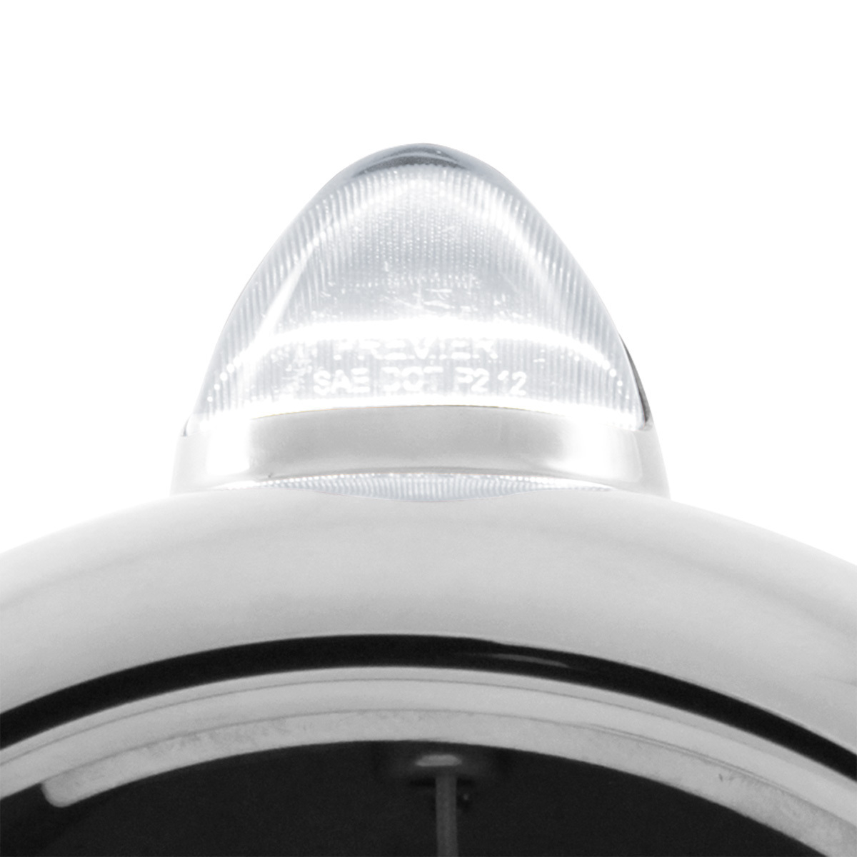 Black Guide 682-C Headlight H4 With White LED & Original Style LED Signal - Clear Lens
