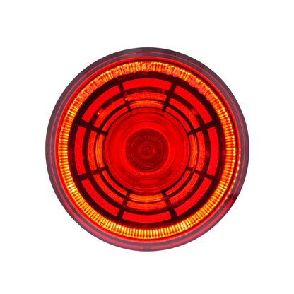 Abyss 4 LED 2" Round Clearance/Marker Light - Red LED/Red Lens