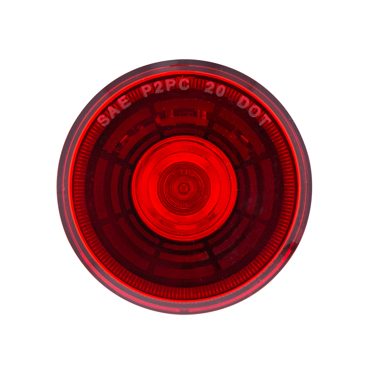 Abyss 4 LED 2" Round Clearance/Marker Light - Red LED/Red Lens