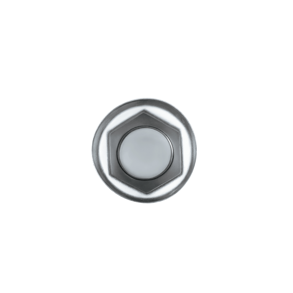 32mm X 2" Chrome Steel Tall Nut Cover With Flange