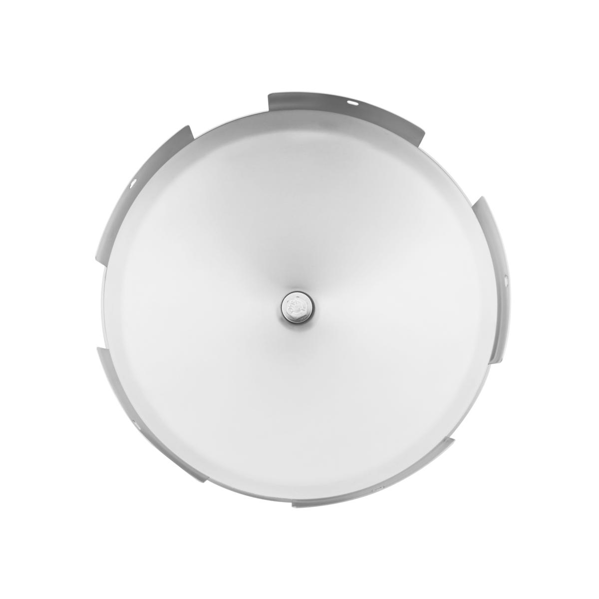 5 Even Notched Chrome Front Hubcap With Gun Cylinder Spinner - 1" Lip