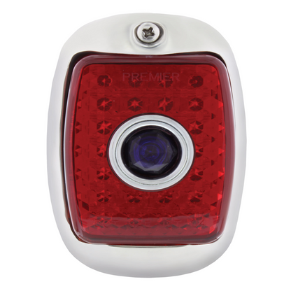 23 LED Tail Light Assembly With SS Housing & Blue Dot For 1937-38 Chevy Passenger Car - R/H