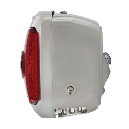 23 LED Tail Light Assembly With SS Housing & Blue Dot For 1937-38 Chevy Passenger Car - R/H
