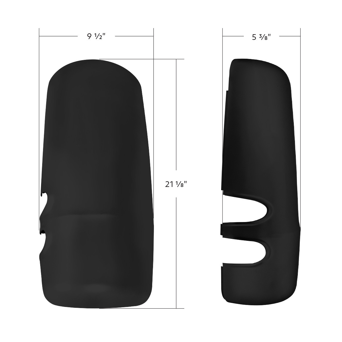 Matte Black Mirror Cover For 2013-2026 Kenworth T680-Driver