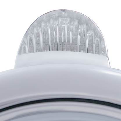 Chrome Guide 682-C Headlight H4 With Amber LED & Dual Mode LED Signal - Clear Lens