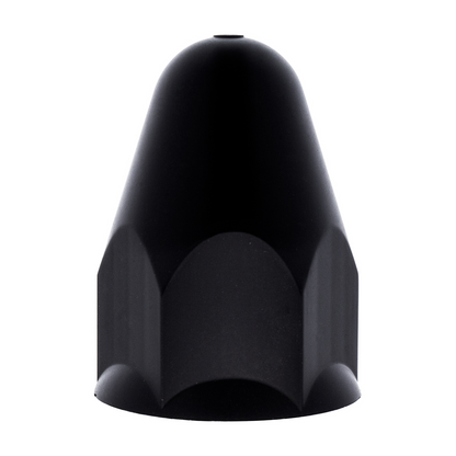 1-1/2" X 2-3/4" Matte Black Painted Plastic Bullet Nut Covers - Push-On (Color Box of 60)