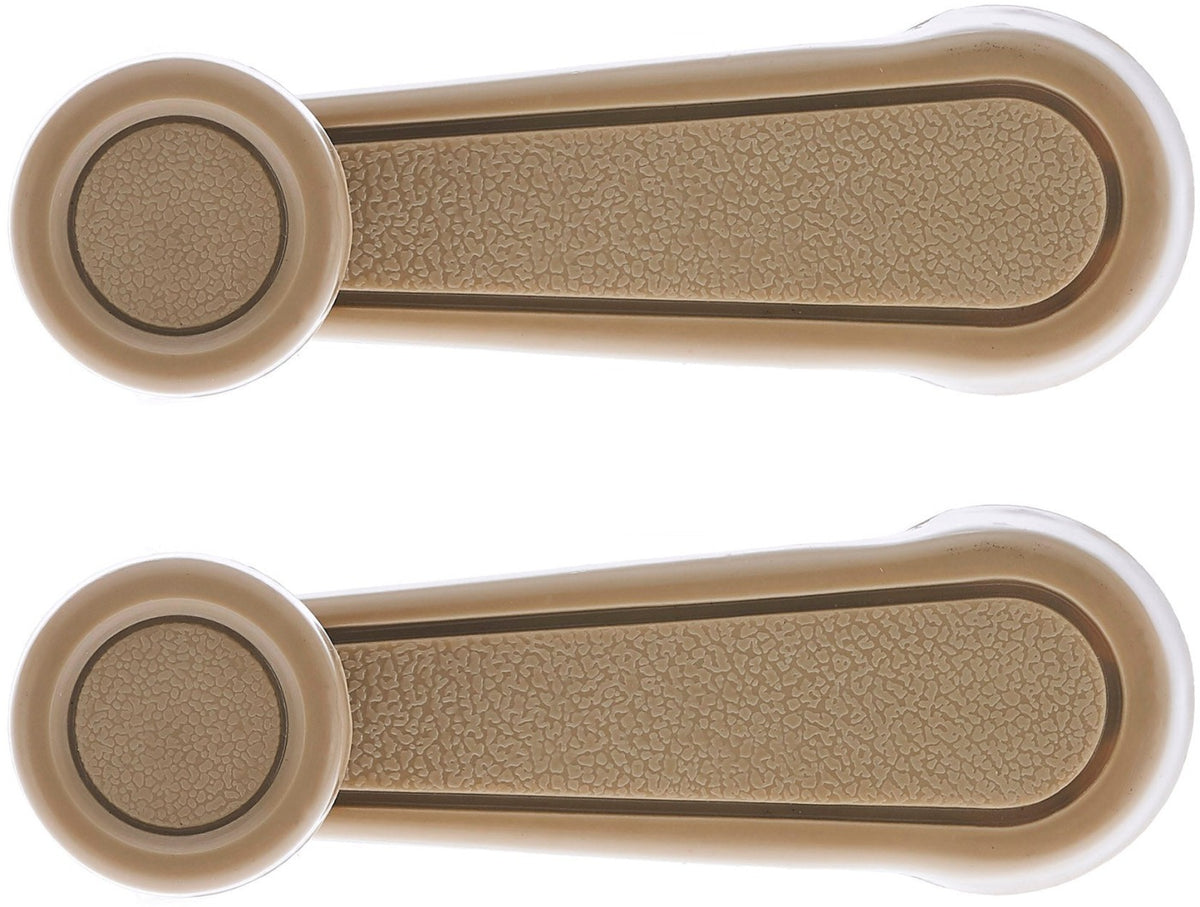 Window Crank Handle (2pcs) Plastic, Metal Beige for 1984-2026 Toyota Land Cruiser; 1990-1992 Daihatsu Rocky