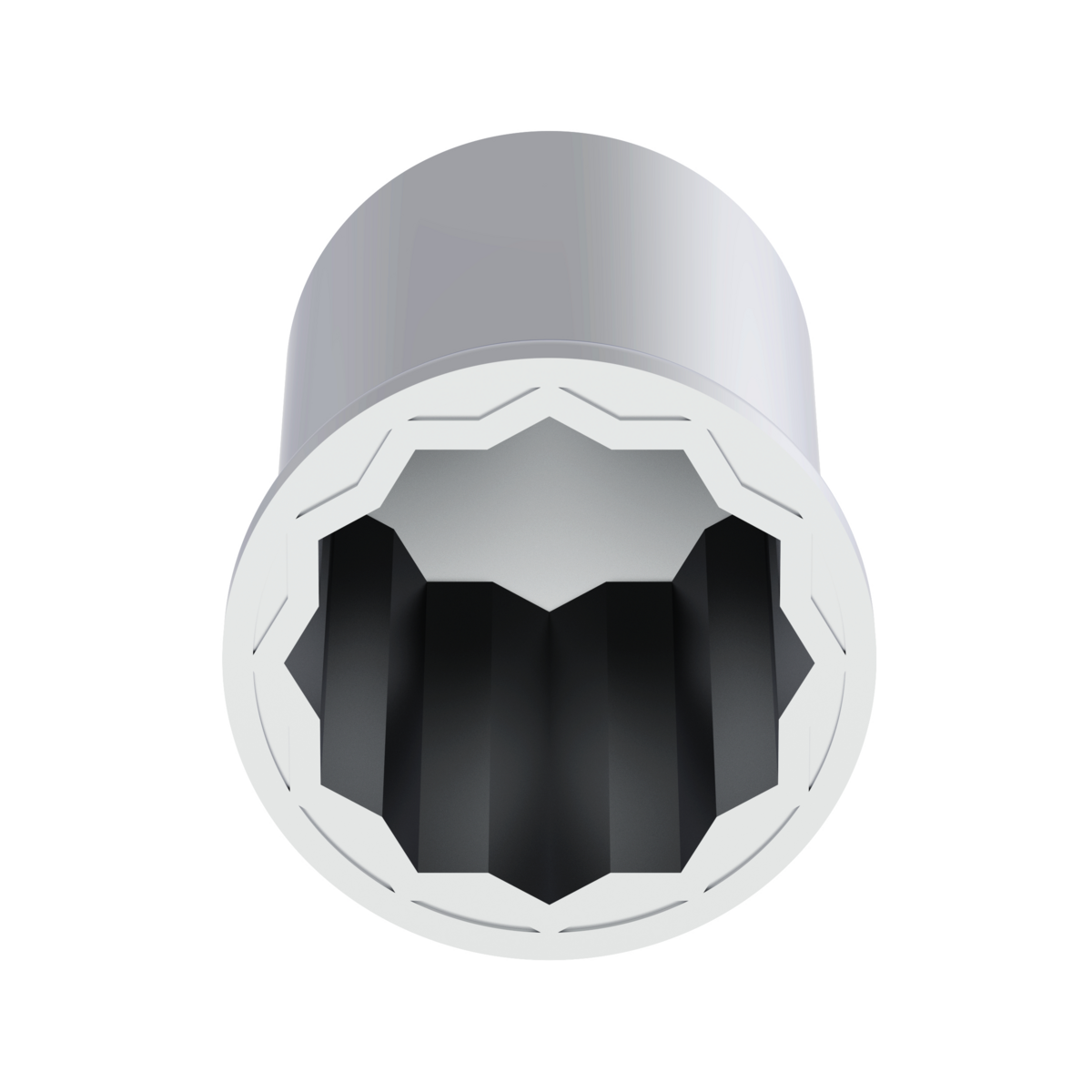 3/4" X 1-1/2" Chrome Plastic Pointed Nut Cover - Push-On