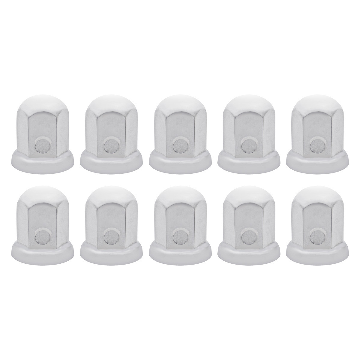 33mm X 2-1/8" Stainless Standard Nut Covers With Flange (10-Pack)