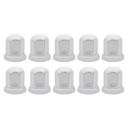 33mm X 2-1/8" Stainless Standard Nut Covers With Flange (10-Pack)