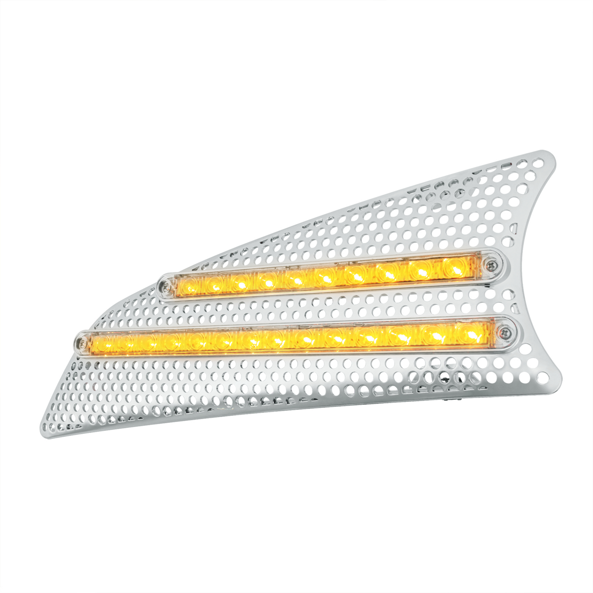 2007+ Kenworth T660 LED Air Intake (Driver) - Amber LED/Clear Lens