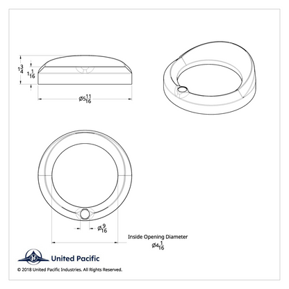 Signature Series Speed/Tachometer Gauge Cover With Visor For Kenworth - Clear Crystal