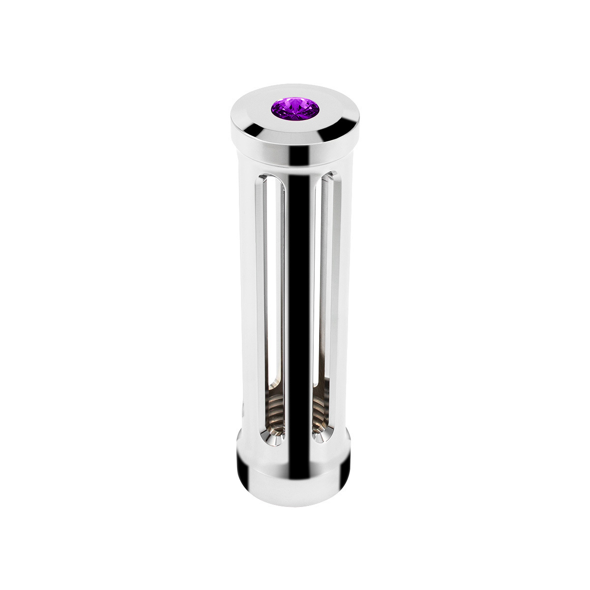 M30X3.5 Thread-On Sonoma Gearshift Knob-Purple Crystal/Chrome