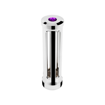 M30X3.5 Thread-On Sonoma Gearshift Knob-Purple Crystal/Chrome