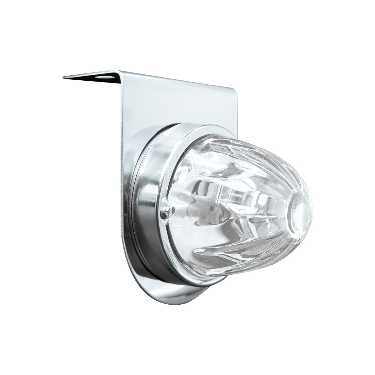 Glass Watermelon Light With Stainless Steel Light Bracket Kit-Clear Lens
