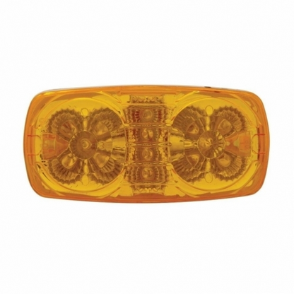 14 LED Reflector Rectangular Light (Clearance/Marker) - Amber LED/Amber Lens