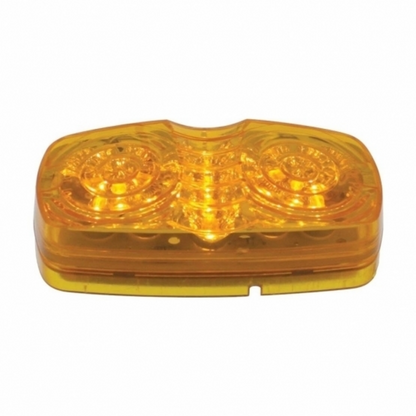 14 LED Reflector Rectangular Light (Clearance/Marker) - Amber LED/Amber Lens
