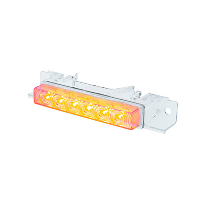 6 LED Competition Series Exterior Visor Light For 1996-2024 Volvo VNL-Amber LED/Clear Lens