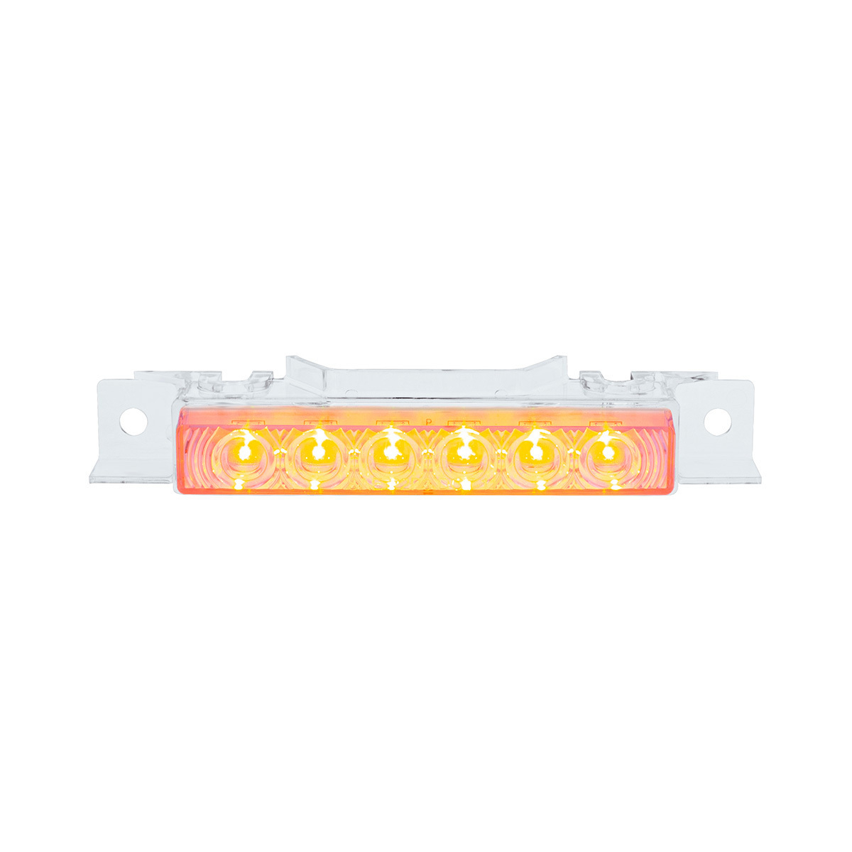 6 LED Competition Series Exterior Visor Light For 1996-2024 Volvo VNL-Amber LED/Clear Lens
