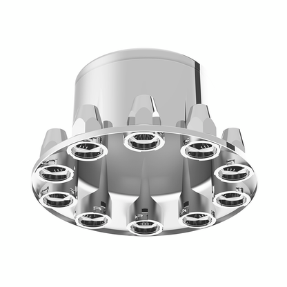 Dome Rear Axle Cover With 33mm Standard Style Push-On Nut Covers - Chrome