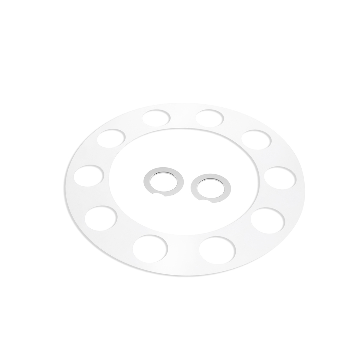 Dome Rear Axle Cover With 33mm Standard Style Push-On Nut Covers - Chrome