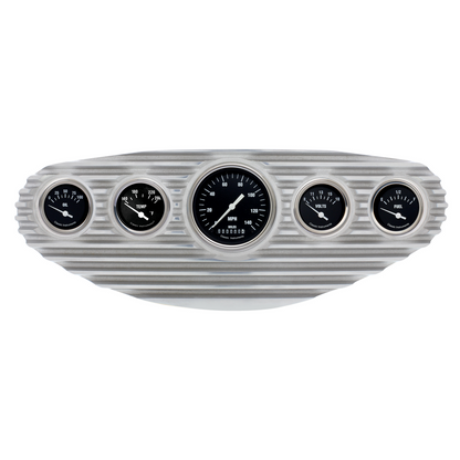 Finned Style Aluminum 5-Gauge Dash Panel