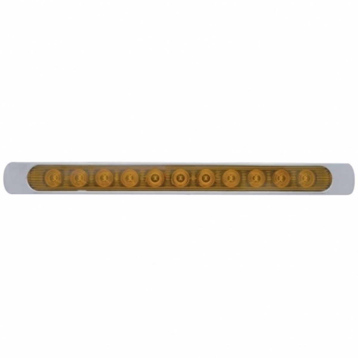 11 LED 17" P/T/C Light Bar With Chrome Bezel - Amber LED/Amber Lens
