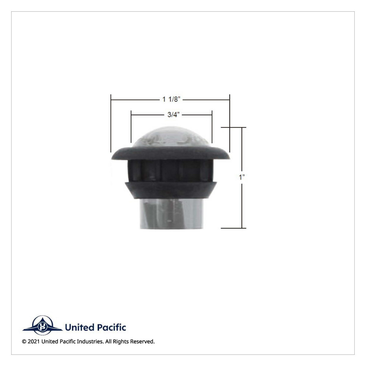 3 LED 3/4" Mini Light (Clearance/Marker) - Amber LED/Amber Lens