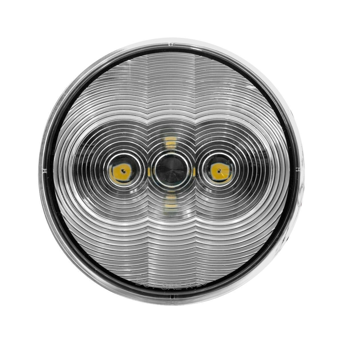 6 LED 4" Round Light (Back-Up)-White LED/Clear Lens