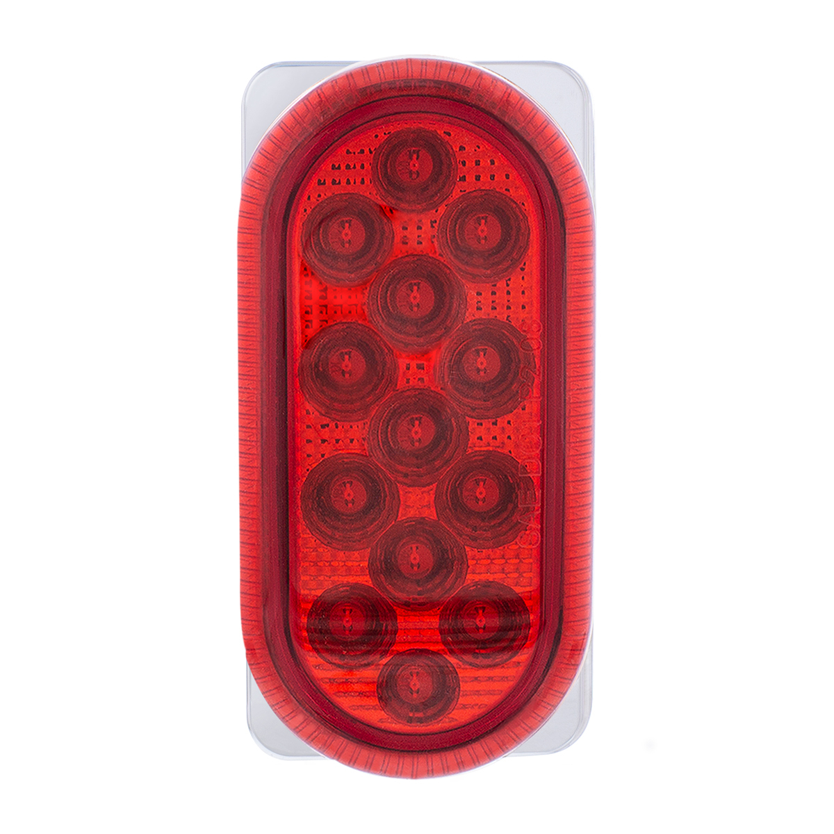 26 LED Dual Function Reflector Double Face Oval Light With SS Bracket - Amber & Red LED/Amber & Red Lens