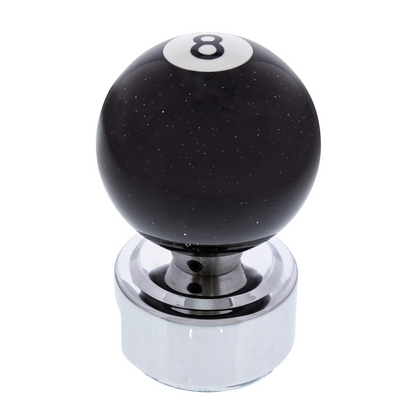 Number 8 Pool Ball Gearshift Knob With Glitter For 13/15/18 Speed Eaton Style Shifters