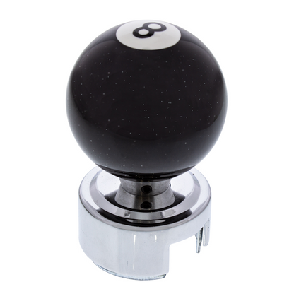 Number 8 Pool Ball Gearshift Knob With Glitter For 13/15/18 Speed Eaton Style Shifters