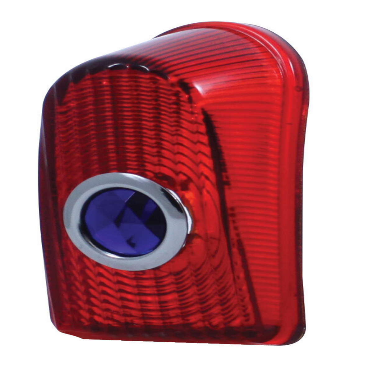 Glass Tail Light Lens With Blue Dot For 1949-50 Chevy Passenger Car