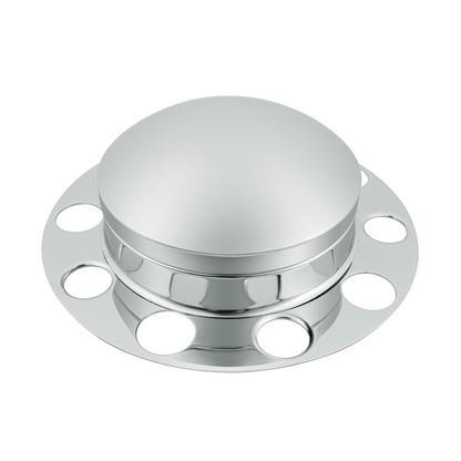 Chrome Dome Front Axle Cover 3PC Kit For Aluminum Wheel