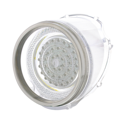 40 LED Tail Light With Stainless Steel Trim For 1965 Chevy Impala, Clear Lens