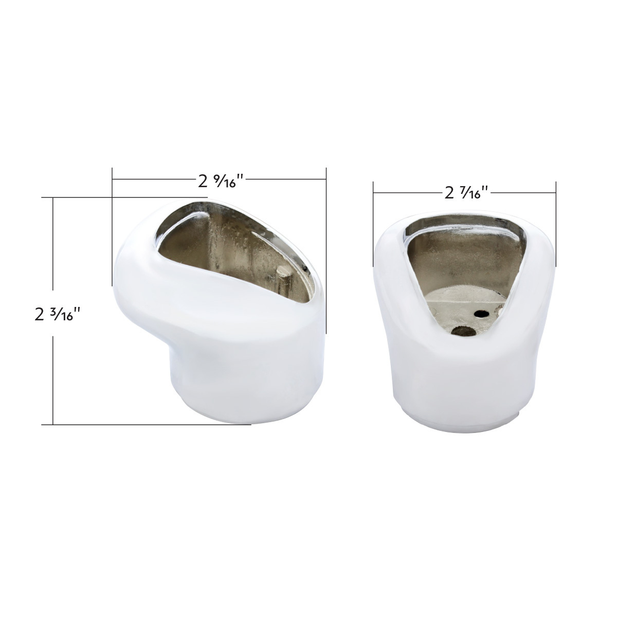 Gearshift Knob Without Cover For 9/10 Speed Eaton Fuller - Chrome