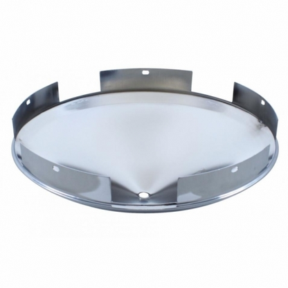 5 Even Notched Chrome Front Hubcap With 3 Bar Right Swing Spinner - 1" Lip