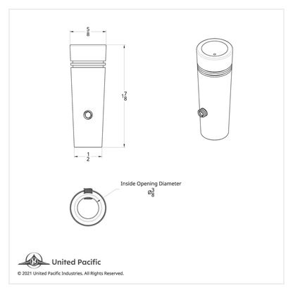 1-7/8" Short Aluminum Toggle Switch Extension With Crystal For Kenworth - Clear Crystal (2-Pack)