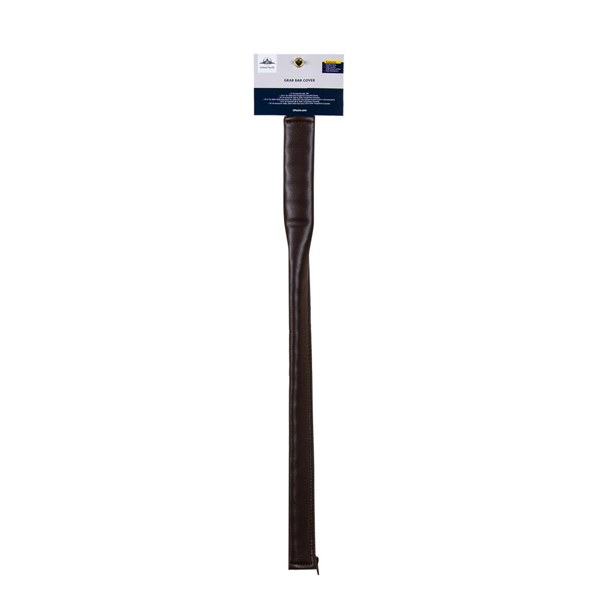 24" Driver Assist Grab Bar Cover - Brown Engineered Leather