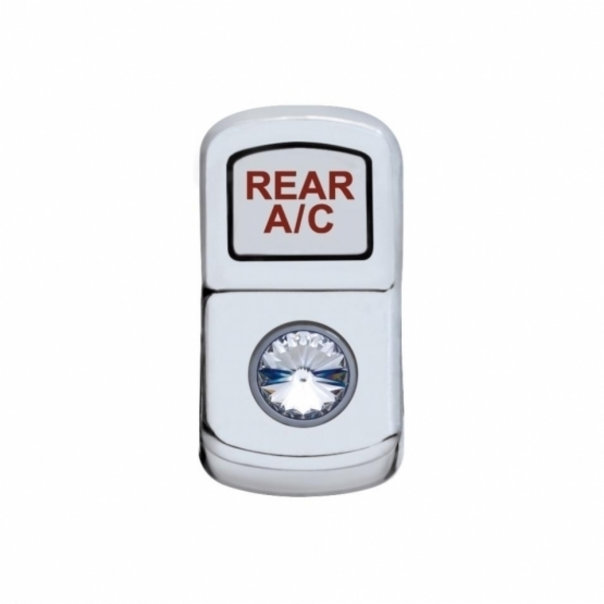 "Rear A/C" Rocker Switch Cover With Clear Crystal