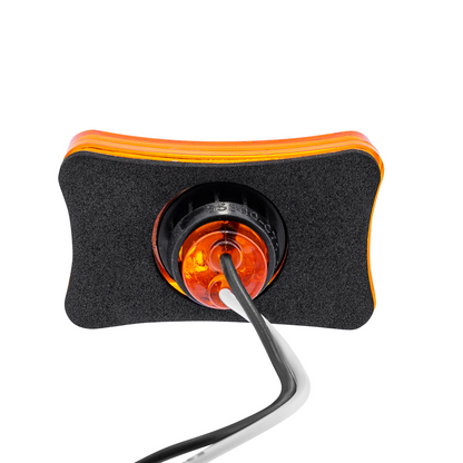 3 LED Rectangular Clearance/Marker Light-Amber LED/Amber Lens