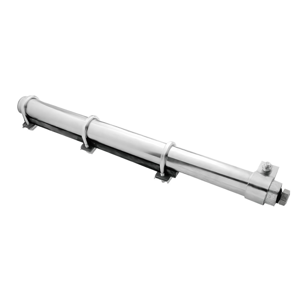 Deluxe Stainless Quarter Fender Bracket - 2" Tube/U-Clamps (Pair)