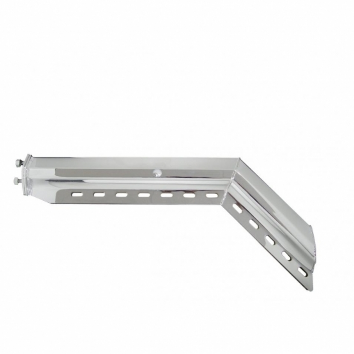 30" Chrome 45-Degree Angled Heavy Duty Mud Flap Hangers - 2.5" Bolt Pattern (Pair)