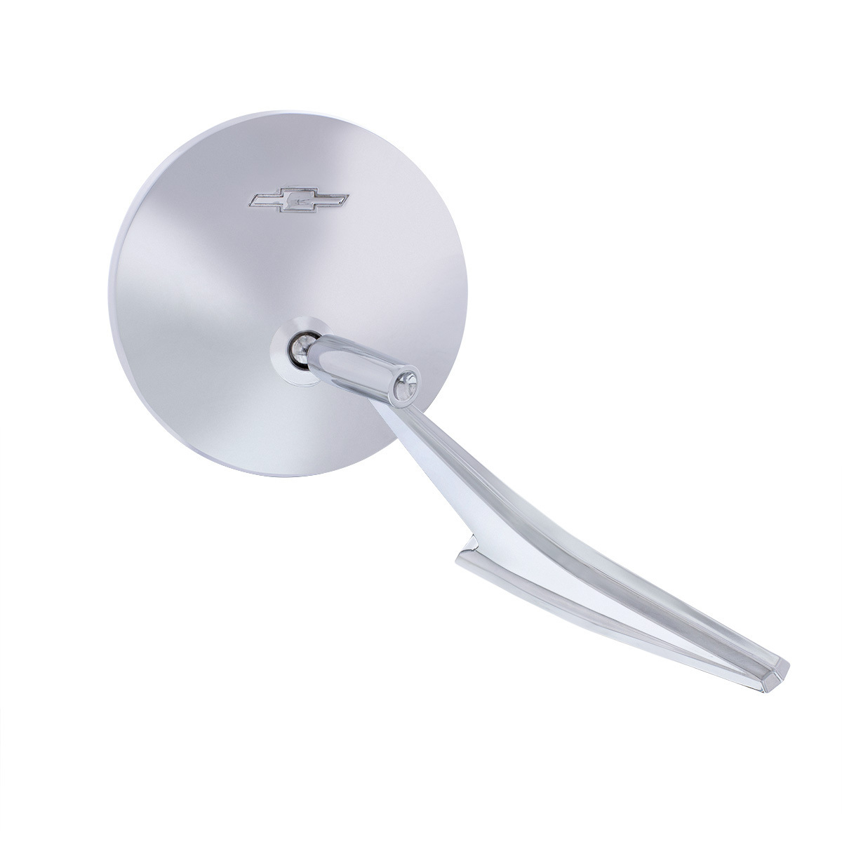 Exterior Mirror With Bow Tie Logo & Convex Mirror Glass For 1966-72 Chevy Passenger Car - R/H