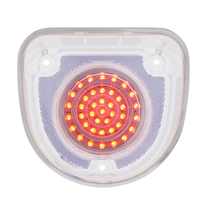 40 LED Tail Light With Stainless Steel Rings For 1968 Chevrolet Caprice/Impala-Clear Lens