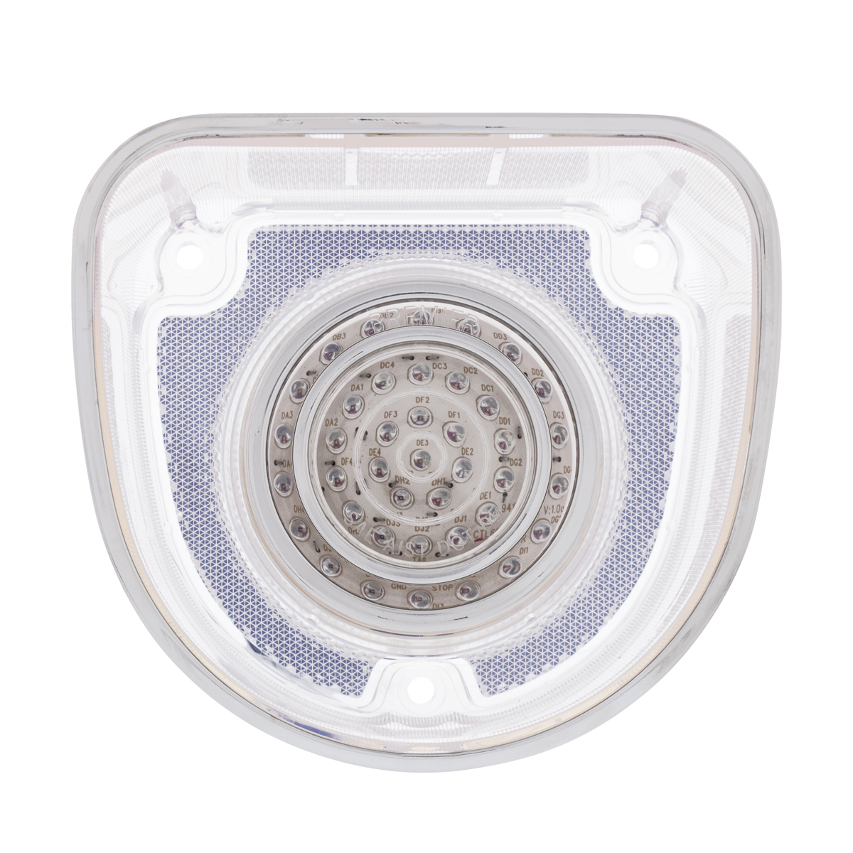 40 LED Tail Light With Stainless Steel Rings For 1968 Chevrolet Caprice/Impala-Clear Lens