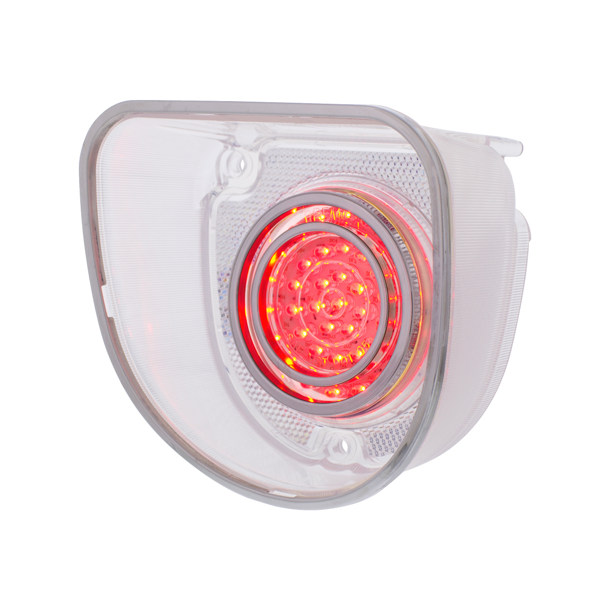 40 LED Tail Light With Stainless Steel Rings For 1968 Chevrolet Caprice/Impala-Clear Lens