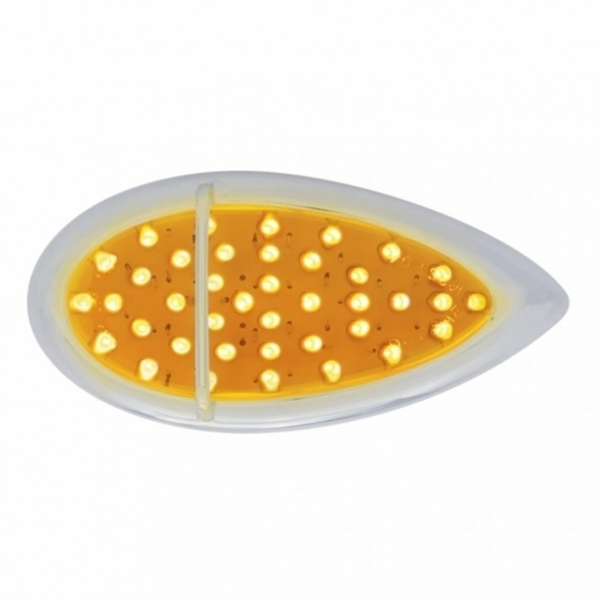 39 LED Flush Mount "Teardrop" Turn Signal Light - Amber LED/Amber Lens