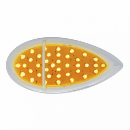 39 LED Flush Mount "Teardrop" Turn Signal Light - Amber LED/Amber Lens